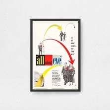All About Eve Tasarım 2 Film Posteri Çerçeveli Tablo Sinema Odası Duvar Dekoru
