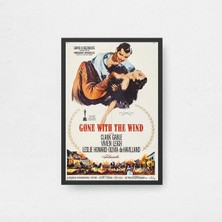 Gone With The Wind Tasarım 2 Film Posteri Çerçeveli Tablo Sinema Odası Duvar Dekoru