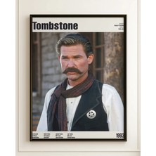 Tombstone Tasarım 2 Film Posteri Çerçeveli Tablo Sinema Odası Duvar Dekoru