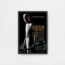 Gran Torino Film Posteri Çerçeveli Tablo Sinema Odası Duvar Dekoru