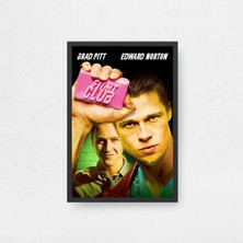 Fight Club Tasarım 3 Film Posteri Çerçeveli Tablo Sinema Odası Duvar Dekoru