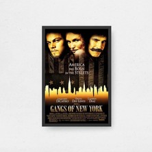 Gangs Of New York Film Posteri Çerçeveli Tablo Sinema Odası Duvar Dekoru