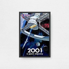2001 A Space Odyssey Film Posteri Çerçeveli Tablo Sinema Odası Duvar Dekoru