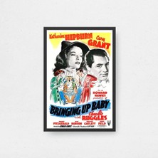 Bringing Up Baby Tasarım 2 Film Posteri Çerçeveli Tablo Sinema Odası Duvar Dekoru