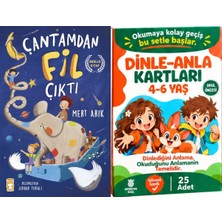 Timaş Çocuk Çantamdan Fil Çıktı (Mert Arık) ve Okumaya Kolay Geçiş Dinle-Anla Kartları 4-6 Yaş (Mert Arık)