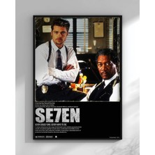 SE7EN Tasarım 2 Film Posteri Çerçeveli Tablo Sinema Odası Duvar Dekoru