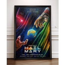 Project Hail Mary Tasarım 3 Film Posteri Çerçeveli Tablo Sinema Odası Duvar Dekoru