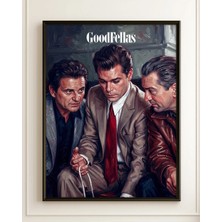 Goodfellas Tasarım 9 Film Posteri Çerçeveli Tablo Sinema Odası Duvar Dekoru