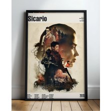 Sicario Tasarım 3 Film Posteri Çerçeveli Tablo Sinema Odası Duvar Dekoru
