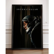 Interstellar Tasarım 21 Film Posteri Çerçeveli Tablo Sinema Odası Duvar Dekoru