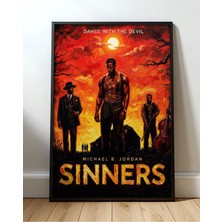 Sinners Tasarım 5 Film Posteri Çerçeveli Tablo Sinema Odası Duvar Dekoru