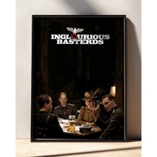 Inglourious Basterds Tasarım 2 Film Posteri Çerçeveli Tablo Sinema Odası Duvar Dekoru