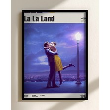 La La Land Tasarım 3 Film Posteri Çerçeveli Tablo Sinema Odası Duvar Dekoru