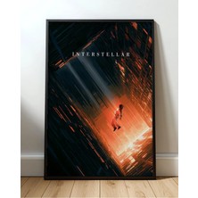 Interstellar Tesseract Astronaut Tasarım 2 Film Posteri Çerçeveli Tablo Sinema Odası Duvar Dekoru