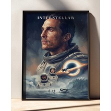 Interstellar Tasarım 28 Film Posteri Çerçeveli Tablo Sinema Odası Duvar Dekoru