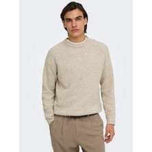 Only & Sons Onsjoın Rlx Ls Raglan Knıt Silver Lining