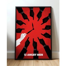 12 Angry Men Tasarım 4 Film Posteri Çerçeveli Tablo Sinema Odası Duvar Dekoru