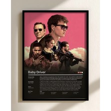 Baby Driver Tasarım 4 Film Posteri Çerçeveli Tablo Sinema Odası Duvar Dekoru