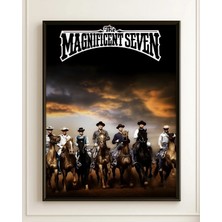 The Magnificent Seven Film Posteri Çerçeveli Tablo Sinema Odası Duvar Dekoru