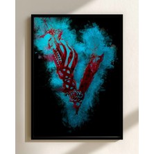 Vikings Movie Film Posteri Çerçeveli Tablo Sinema Odası Duvar Dekoru