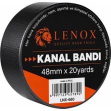 Lenox Tools Pvc Kanal Bandı Siyah 48 mm x 20 Yards Tamir ve Yalıtım Bandı