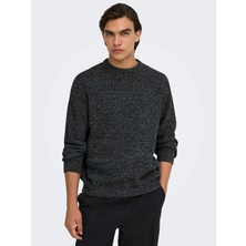 Only & Sons Onsjoın Rlx Ls Raglan Knıt Black