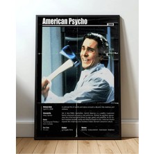 American Psycho Tasarım 2 Film Posteri Çerçeveli Tablo Sinema Odası Duvar Dekoru