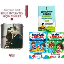 Can Yayınları Büyük Atatürk'ten Küçük Öyküler 1 (Süleyman Bulut) ve Okuduğunu Anlama Kartları Atasözü Kartları Deyim Kartları (Mert Arık)