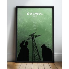 Seven Movie Minimalist Film Posteri Çerçeveli Tablo Sinema Odası Duvar Dekoru