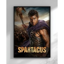 Spartacus Tv Series Promotional Film Posteri Çerçeveli Tablo Sinema Odası Duvar Dekoru