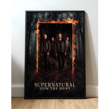 Supernatural Season 12 Film Posteri Çerçeveli Tablo Sinema Odası Duvar Dekoru