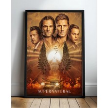 Supernatural Season 15 Film Posteri Çerçeveli Tablo Sinema Odası Duvar Dekoru