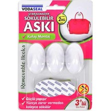 Bezos 3lü Beyaz Yapışkanlı Askı