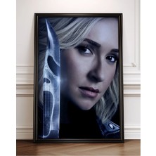 Scream Movie Poster With Knife Film Posteri Çerçeveli Tablo Sinema Odası Duvar Dekoru