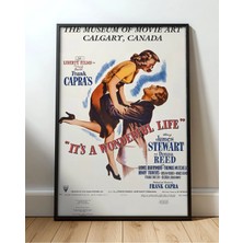 It's A Wonderful Life Film Posteri Çerçeveli Tablo Sinema Odası Duvar Dekoru
