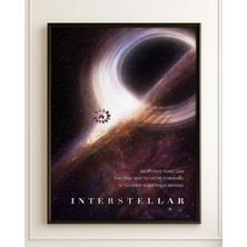 Interstellar Movie Film Posteri Çerçeveli Tablo Sinema Odası Duvar Dekoru