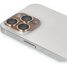 Apple iPhone 13 Pro Max Pers Alüminyum Kamera Lens - Gold