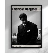 American Gangster Film Posteri Çerçeveli Tablo Sinema Odası Duvar Dekoru