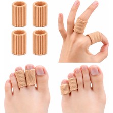 Sanal Trend 4 Adet 3 Cm Uzunluk Ayak Batık Koruyucu Tırnak Koruyucu Boru Kumaş Silikon Jel Tüp Kemik Koruyucu