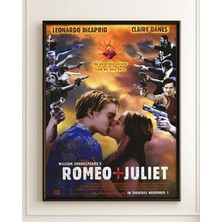 Romeo Juliet Leonardo Dicaprio Klasik Film Çerçeveli Tablo Film Poster Sinema Salon Duvar Dekoru