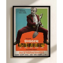 Digger Tom Cruise Film Afişi Çerçeveli Tablo Film Poster Sinema Salon Duvar Dekoru Hediye