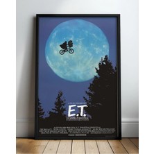 E.t. Ay Işığı Bisiklet Klasik Film Çerçeveli Tablo Film Poster Sinema Salon Duvar Dekoru Hediye