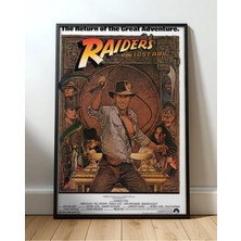 Indiana Jones Raiders Of The Lost Ark Klasik Film Çerçeveli Tablo Film Poster Sinema Salon Duvar