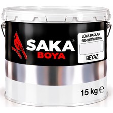 Saka Boya Lüks Parlak Sentetik Boya Beyaz 15 L