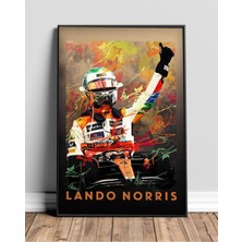 Lando Norris Zafer Mclaren Çerçeveli Tablo Poster Formula 1 Duvar Dekoru Hediye