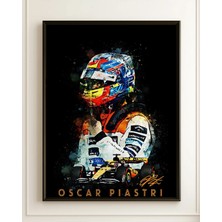 Oscar Piastri Mclaren Çerçeveli Tablo Poster Formula 1 Duvar Dekoru Hediye