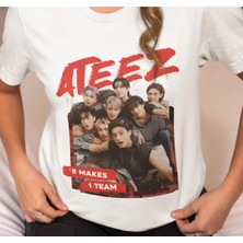 Ateez 8 Makes 1 Team Black T-Shirt, Ateez Graphic Tee, Atıny Fan Shirt, Kpop T-Shirt, Korean Pop Music Tee, Unisex Ateez Merch