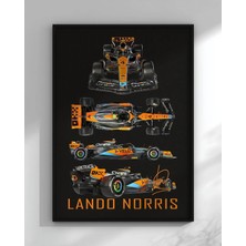 Lando Norris Mclaren Çerçeveli Tablo Poster Formula 1 Duvar Dekoru Hediye