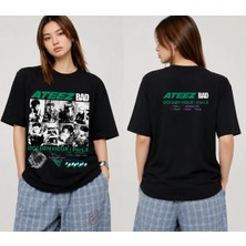 Ateez Bad Golden Hour : Part 5 Hongjoong Seonghwa Yunho Yeosang San Mingi Wooyoung Jongho White Regular Fit Unisex T-Shirt