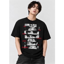 Bts Eyes Graphic Black T-Shirt, Rm Jin Suga J-Hope Jimin V Jungkook, Kpop Band Shirt, Korean Pop Music T-Shirt, Bts Fan Gift